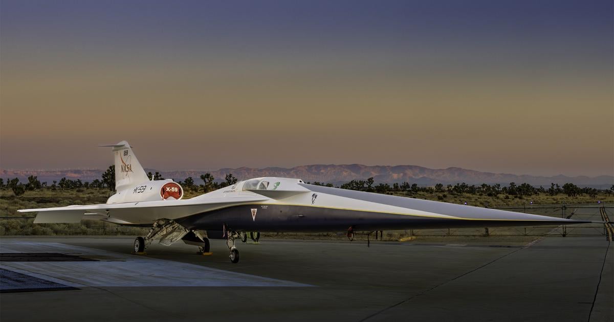 すぬ NASA Rolls Out X-59 Quesst Supersonic Flight Demonstrator Aircraft