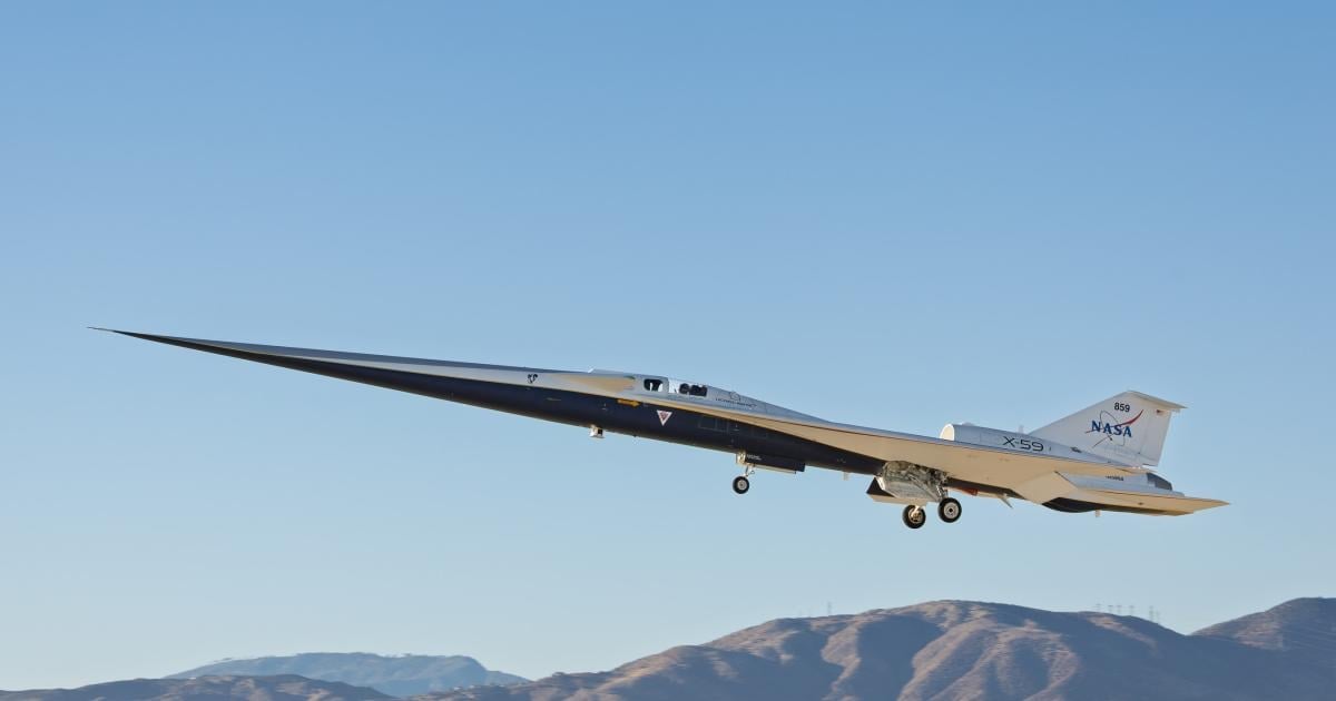 NASA's X-59 Supersonic Demonstrator Makes First Test Flight