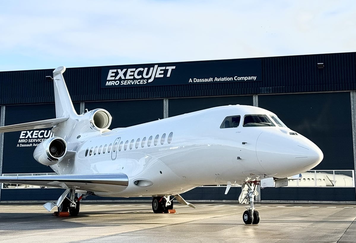 ExecuJet MRO Services Completes First Dassault Falcon 8X Starlink