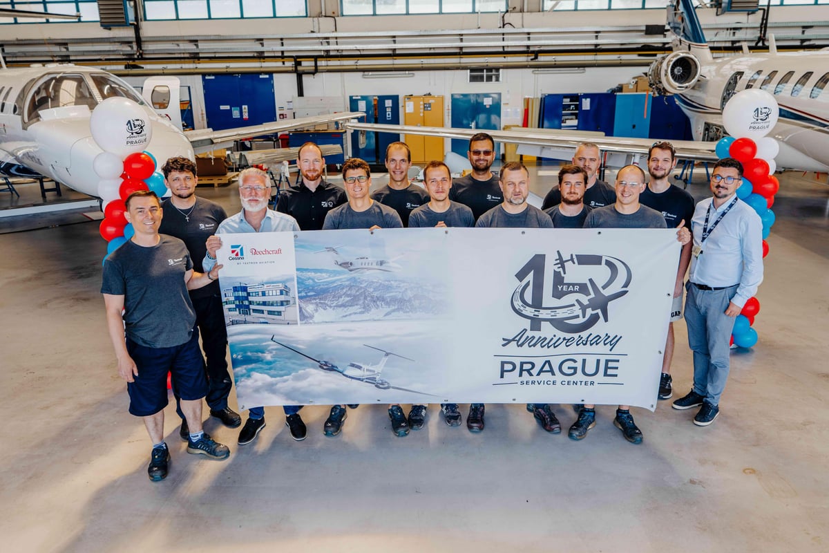 Textron Aviation Prague Mx Center Celebrates 15th Year