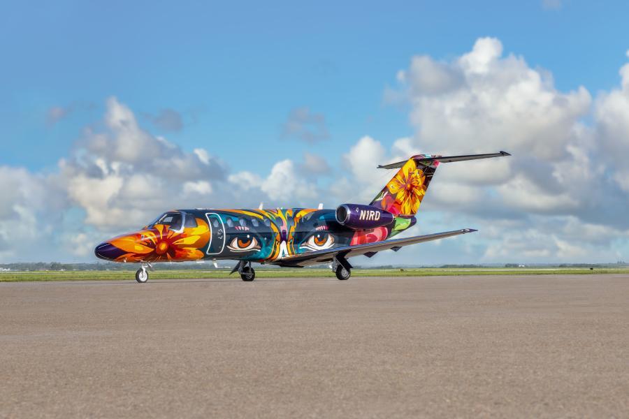 Duncan Aviation Puts Eyes in the Sky on CJ3+ with Colorful Paint Scheme
