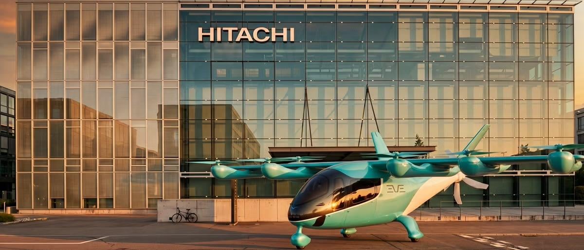 Hitachi and Eve Team to Provide eVTOL Charging