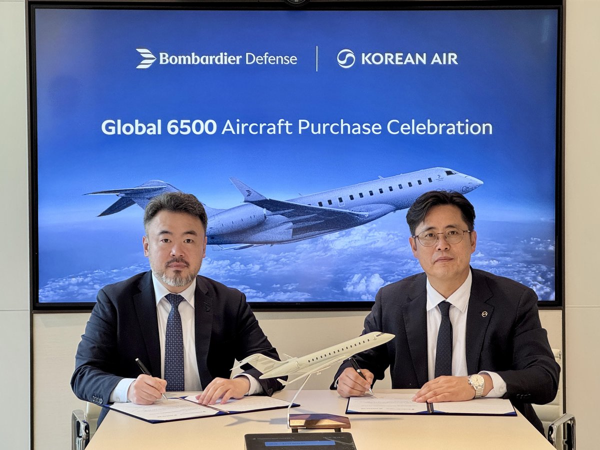 Korean Airlines Selects Global 6500s for Govt Contract