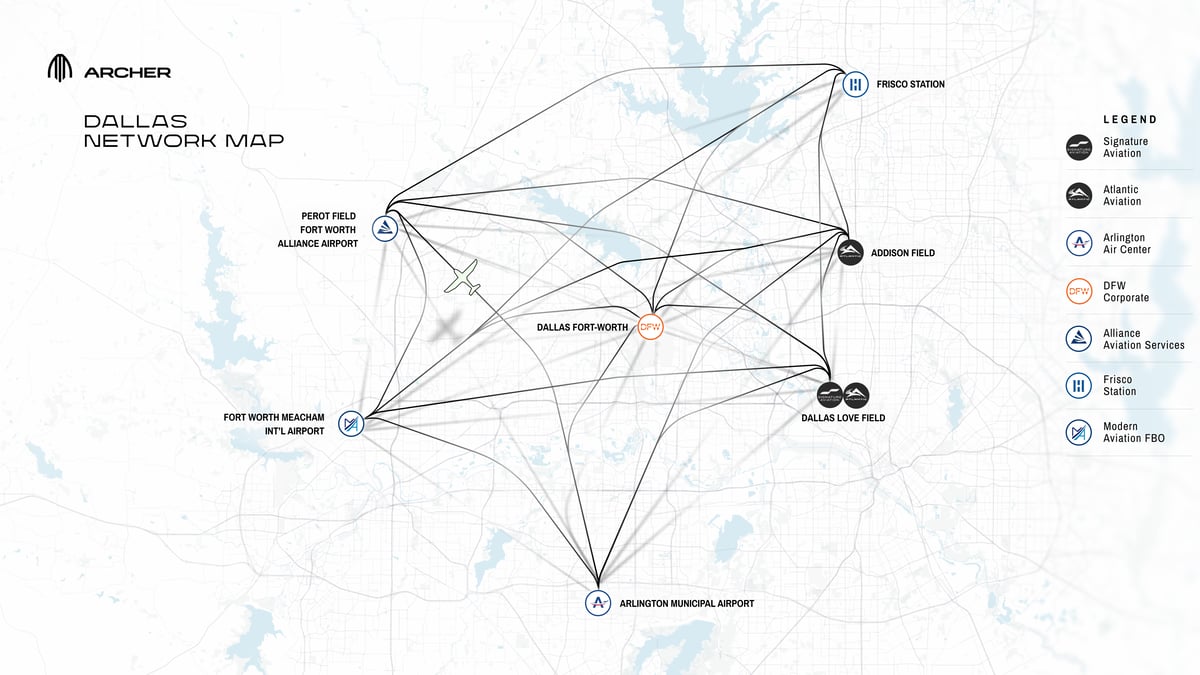Archer Announces Texas Triangle eVTOL Air Taxi Services