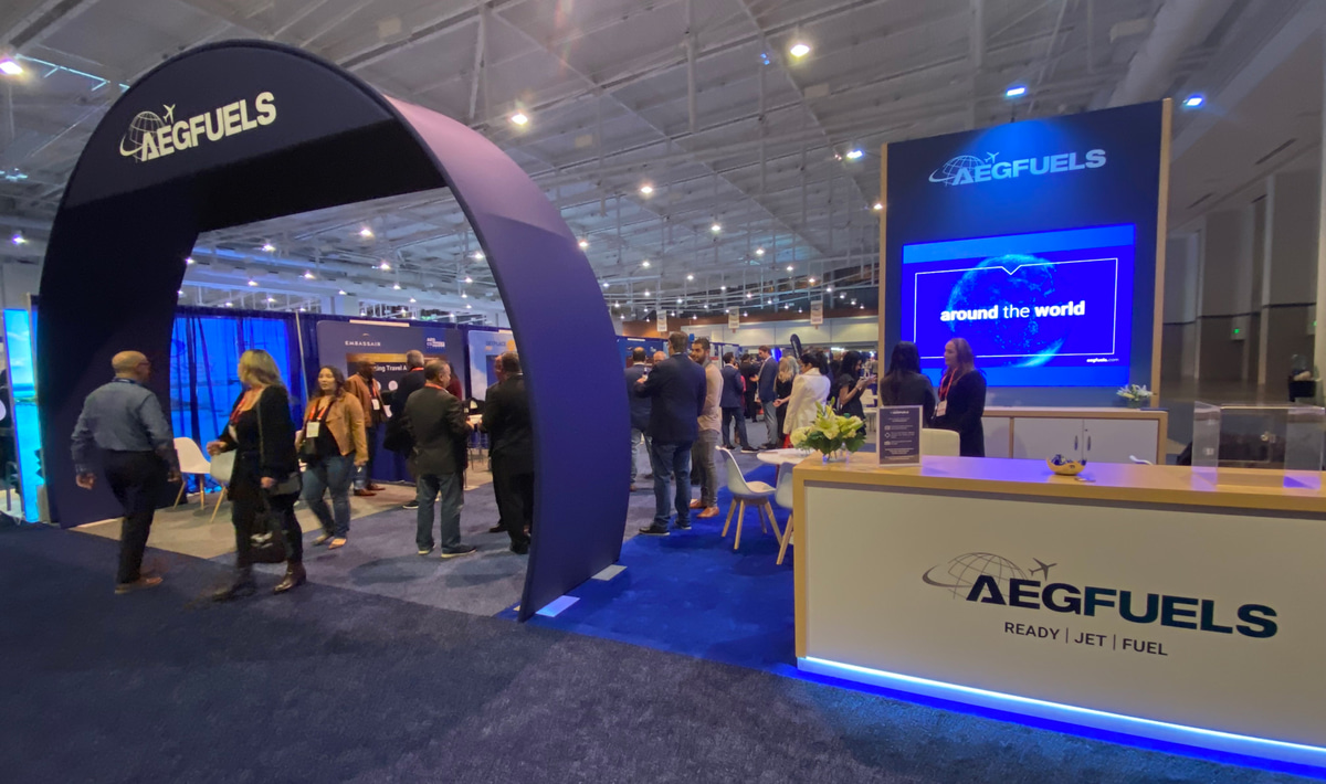 AEG Fuels branded fuel dealers exhibited together at the NBAA