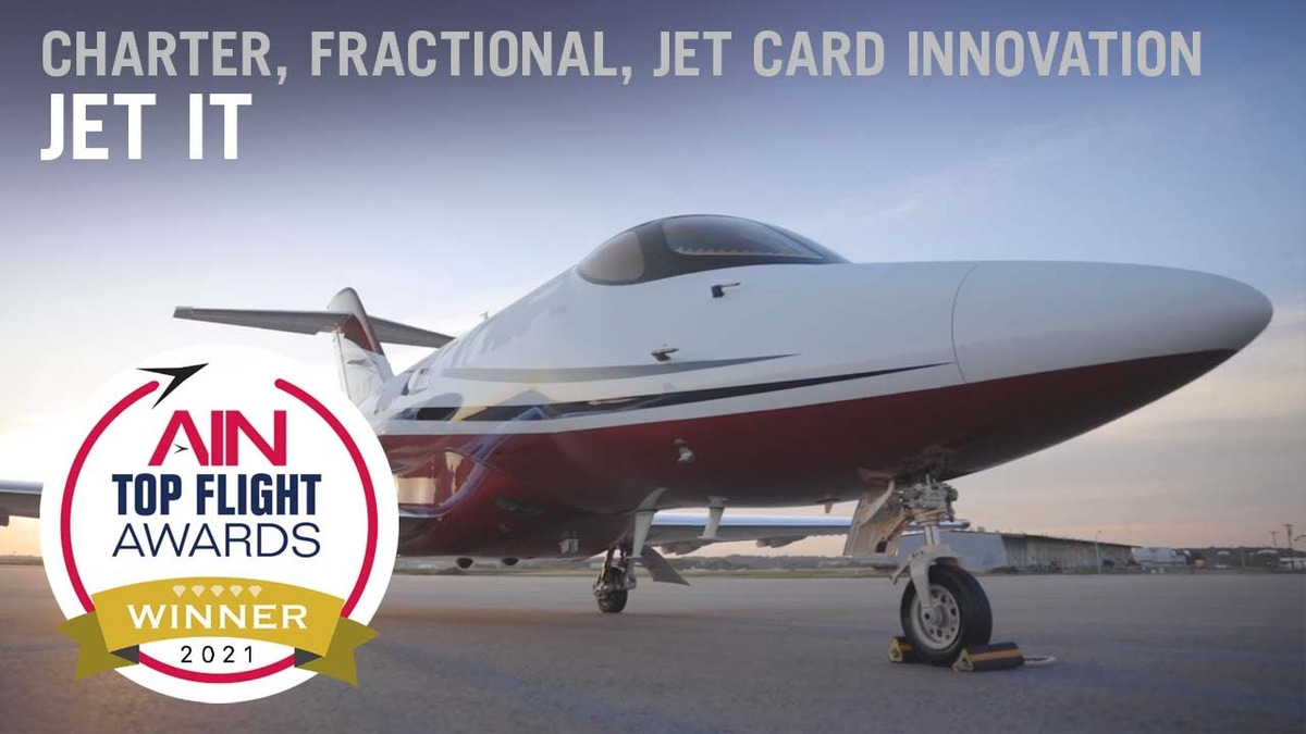 Jet It Wins Top Flight Award for Charter, Fractional, Jet Card ...