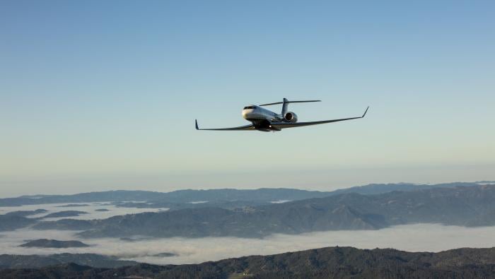 Flexjet’s Gulfstream G650 aircraft in flight