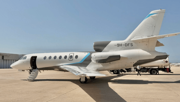 Harmony Jets Dassault Falcon 50 on apron 
