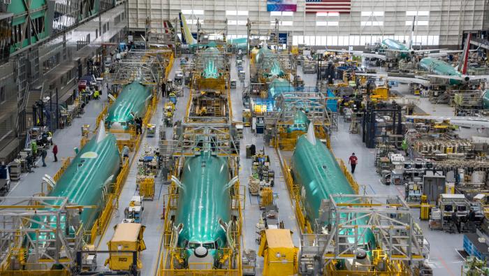 Boeing 737 final assembly in Renton 