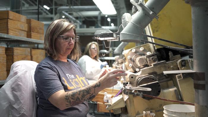 workers in a factory setting