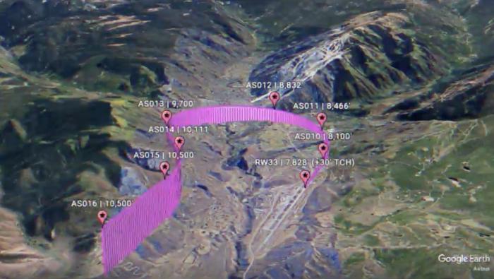 Aspen FMS guided visual approach