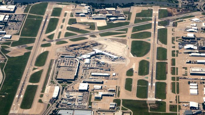 An aerial photograph of Dallas Love Field