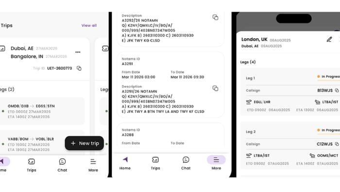 UAS International Trip Support GTMx app