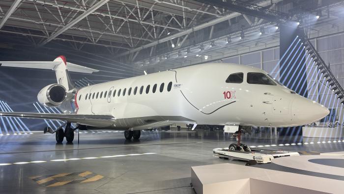 Dassault Falcon 10X rollout 