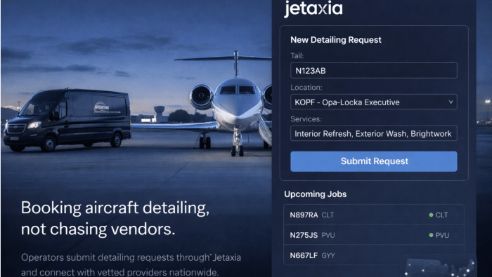 Screenshot of booking platform 