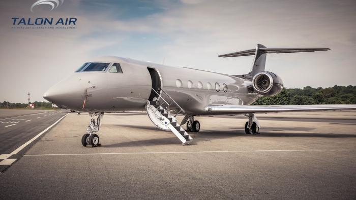 Silver jet on tarmac 