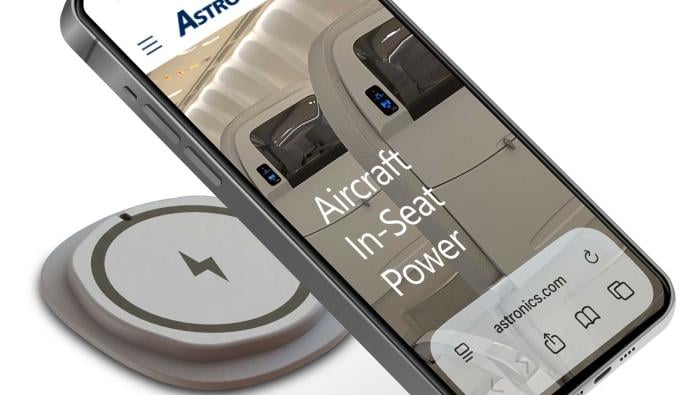 Astronics Qi2 wireless charger