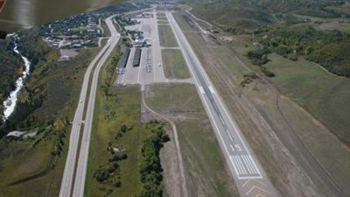Aerial view of Aspen/Pitkin Airport