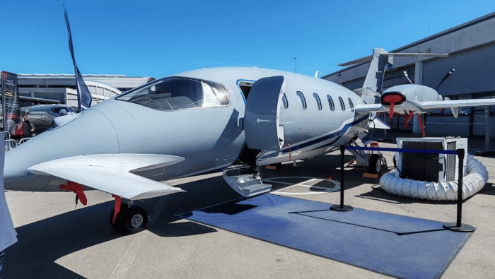 P.180 Avanti on static display 