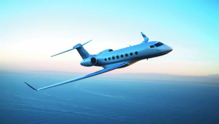 A Gulfstream G650ER in flight
