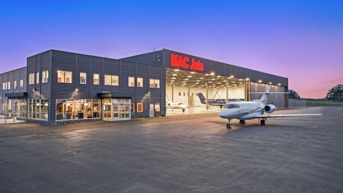 MAC Jets facility at KPWM