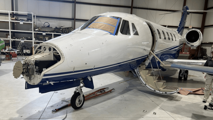 Citation 650 hail damage