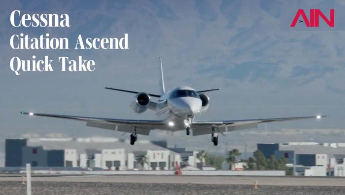 Cessna Citation Ascend landing