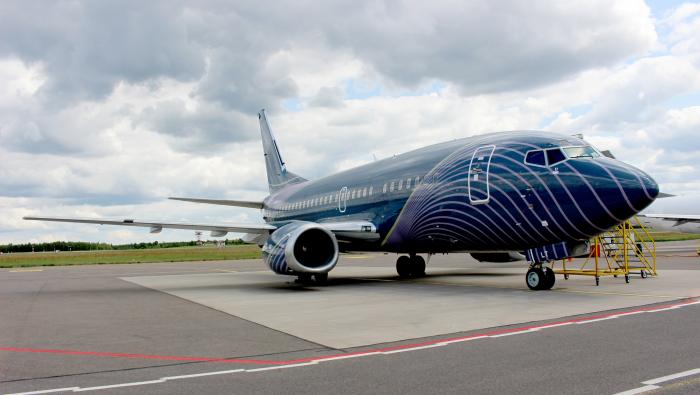 KlasJet Boeing 737-500 parked on ramp 