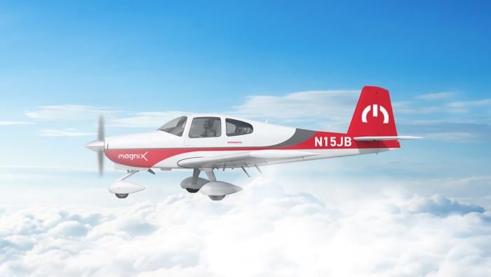 MagniX MagniAIR Van's Aircraft RV-10 in-flight render