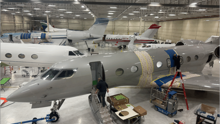 New World Aviation's maintenance hangar