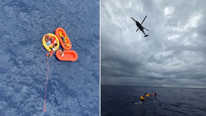 Combat King II rescues 11 survivors after a King Air ditched off the coast of Florida