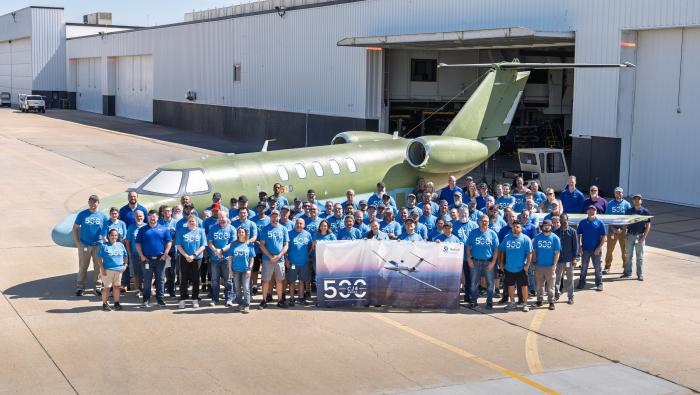 500th rollout of Cessna Citation CJ4 series aircraft
