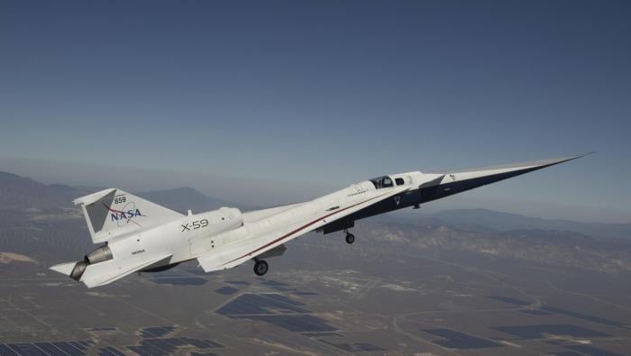 NASA’s X-59 in flight