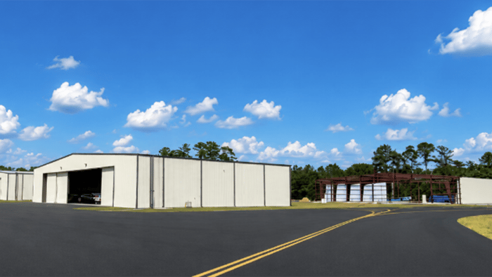 hangars at American Aviation, an FBO at Florida’s Brooksville–Tampa Bay Regional Airport 