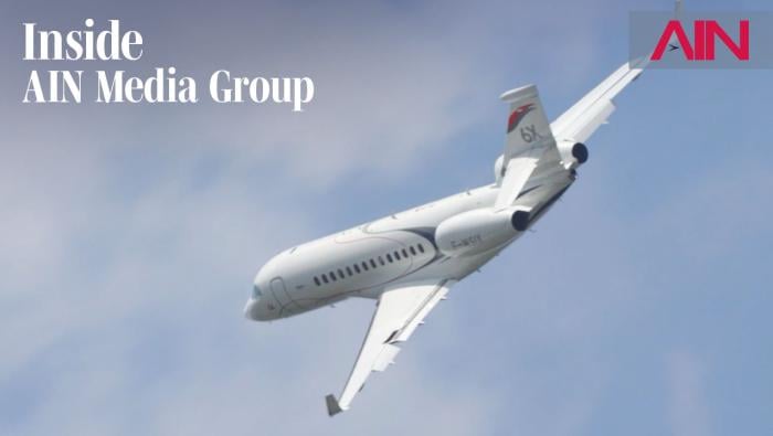 Dassault Falcon 6X in flying display