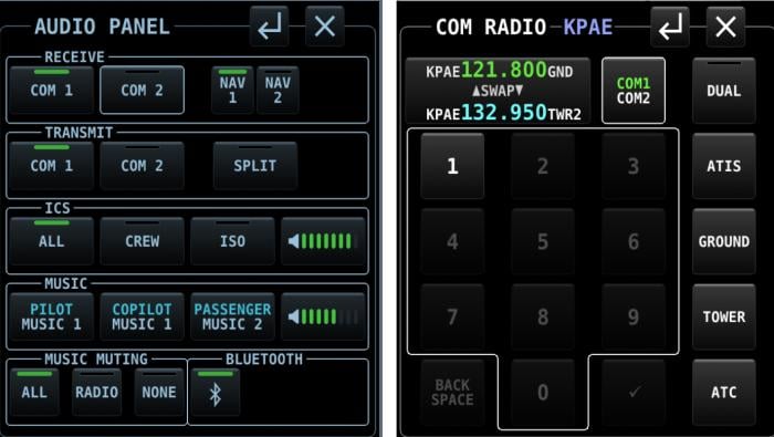 Dynon SV-AUDIO-6BTR intercom and audio panel