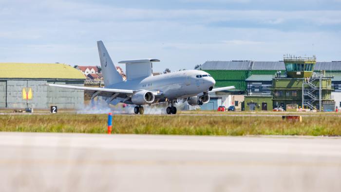 E-7 Wedgetail arrives at Scotland’s RAF Lossiemouth