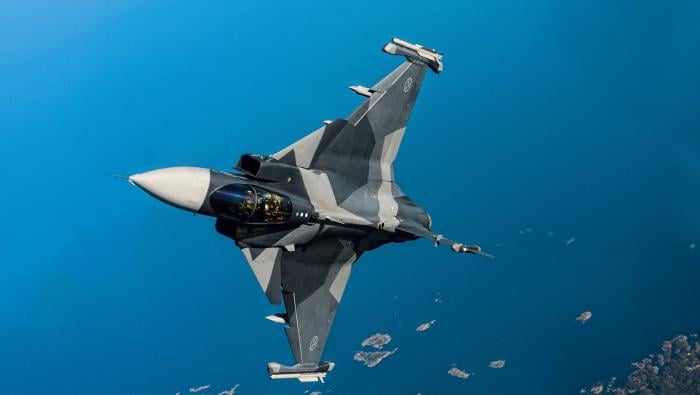 Gripen E airborne over Sweden 
