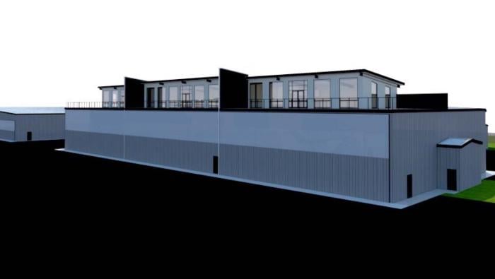 Artist rendering of proposed KOSH large hangar