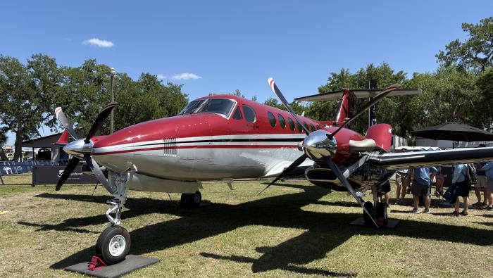 Charleston, South Carolina-based paint manufacturer Mankiewicz Coatings supplied the King Air’s red finish.