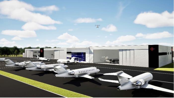 Artist's rendering of planned BlueSky FBO at TJSJ