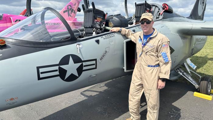 Matthew Harrah and S.211 jet