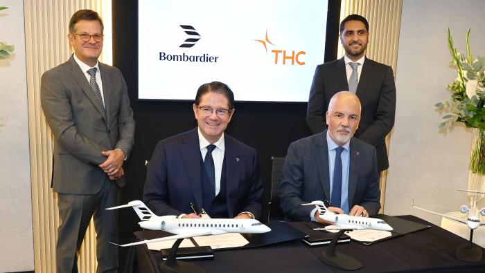 Bombardier/The Helicopter Company (THC) signing at Farnborough 2026