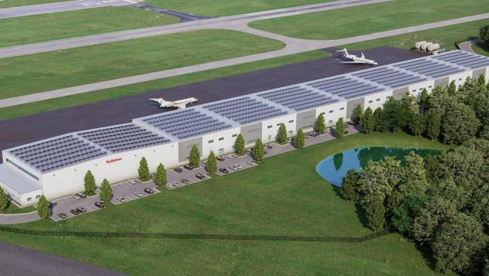 Artist renderinjg of Sky Harbour hangar campus
