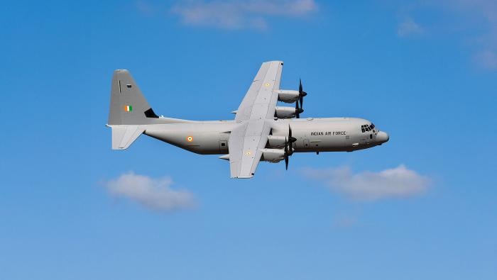 Indian Air Force C130J transport aircraft 