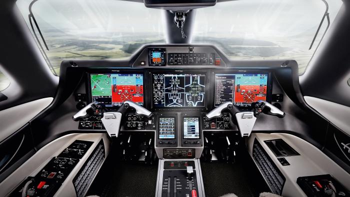 Embraer's Phenom 300EV flight deck