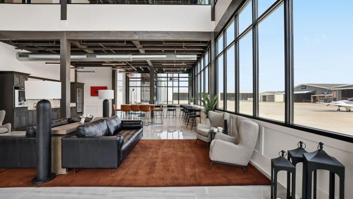 Interior of new Sky X FBO at KHDC