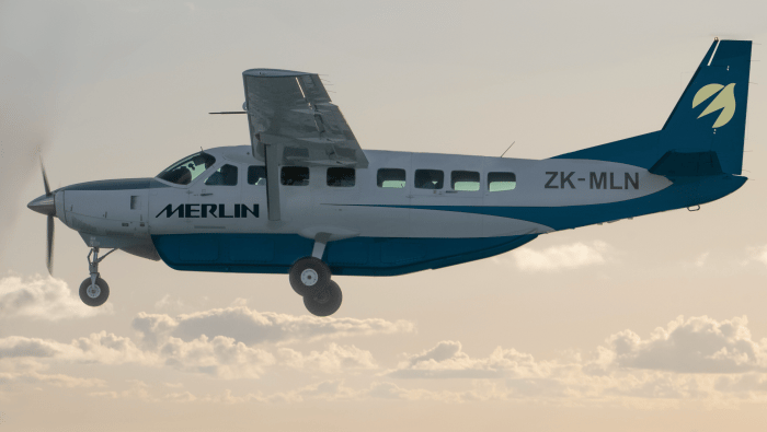 Merlin’s Cessna Caravan in flight