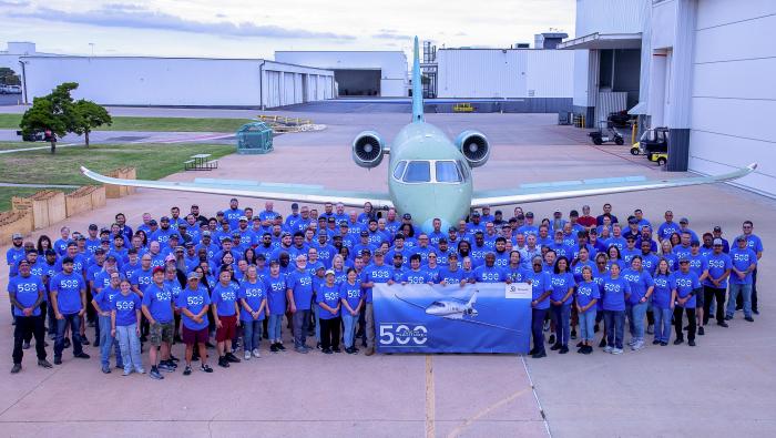 Textron Aviation rollout of 500th Cessna Citation Latitude