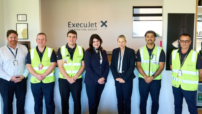 ExecuJet Auckland's FBO staff